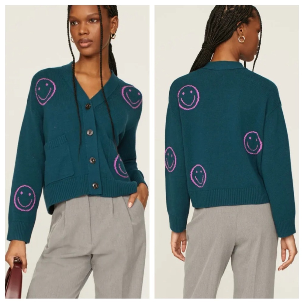 RAILS REESE CARDIGAN - FOREST SMILIES